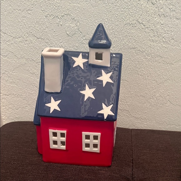 Ashland Other - #1566** 4th Of July Decor Ashland Red and Blue Ceramic House with Stars